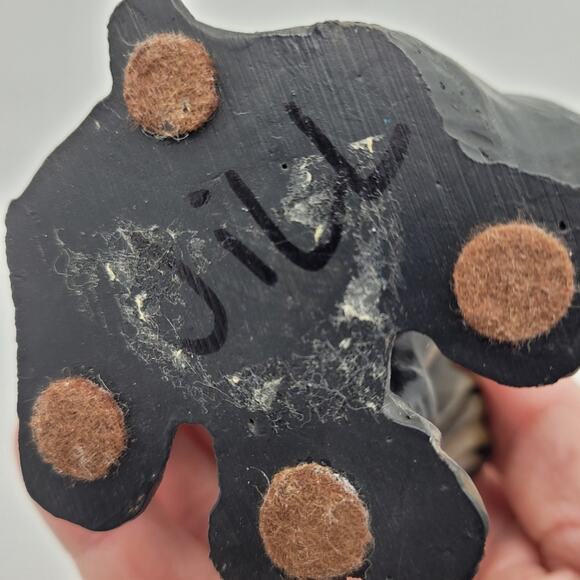 Whimsical Sitting Moose Signed Resin 6" - Picture 14 of 14